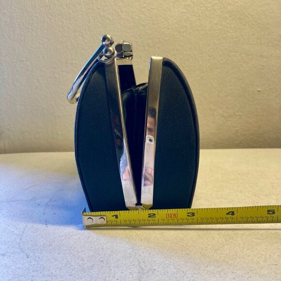 Black Chic Hard Shell Clutch Evening Bag - Picture 12 of 12